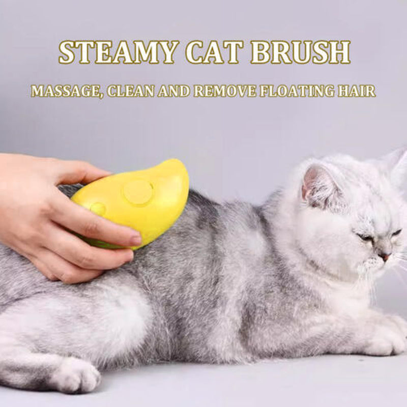 Rechargeable Shedding Hair Spray Hot Steam Easy Pet Grooming Brush for Cat, Dog