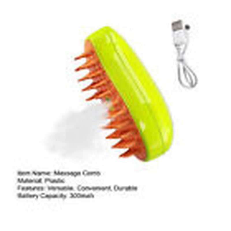 Rechargeable Shedding Hair Spray Hot Steam Easy Pet Grooming Brush for Cat, Dog