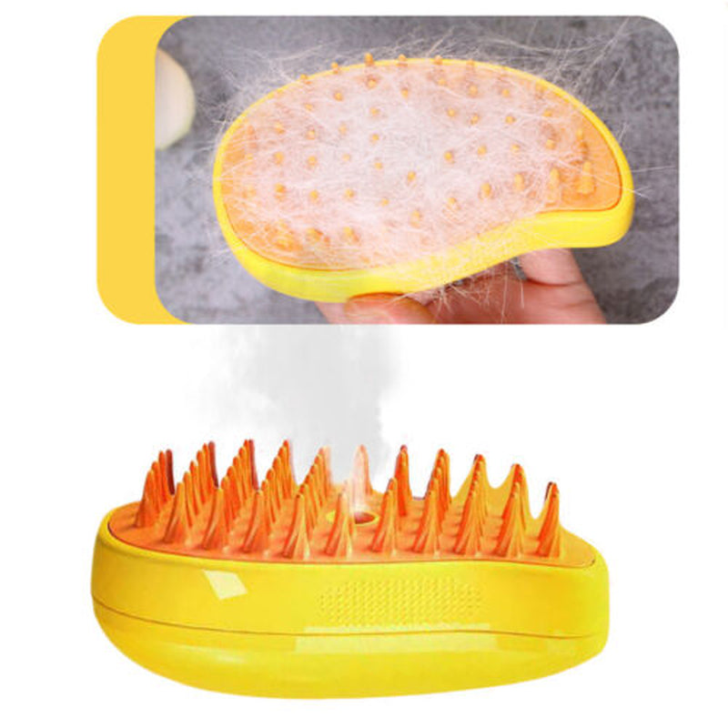 Rechargeable Shedding Hair Spray Hot Steam Easy Pet Grooming Brush for Cat, Dog