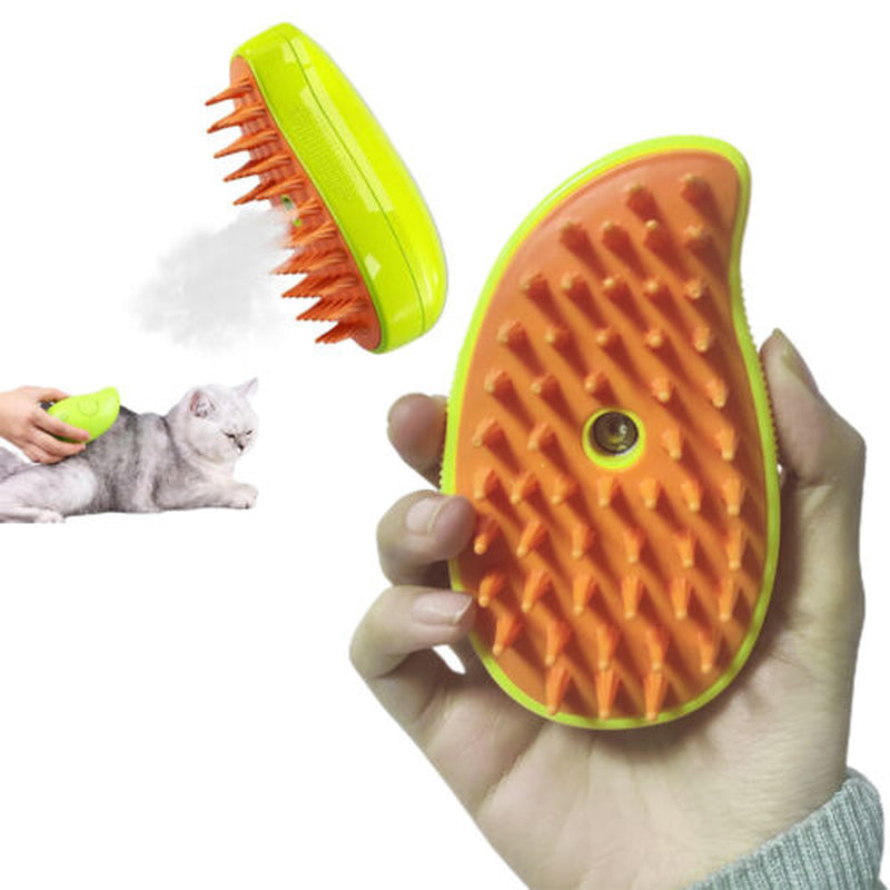 Rechargeable Shedding Hair Spray Hot Steam Easy Pet Grooming Brush for Cat, Dog