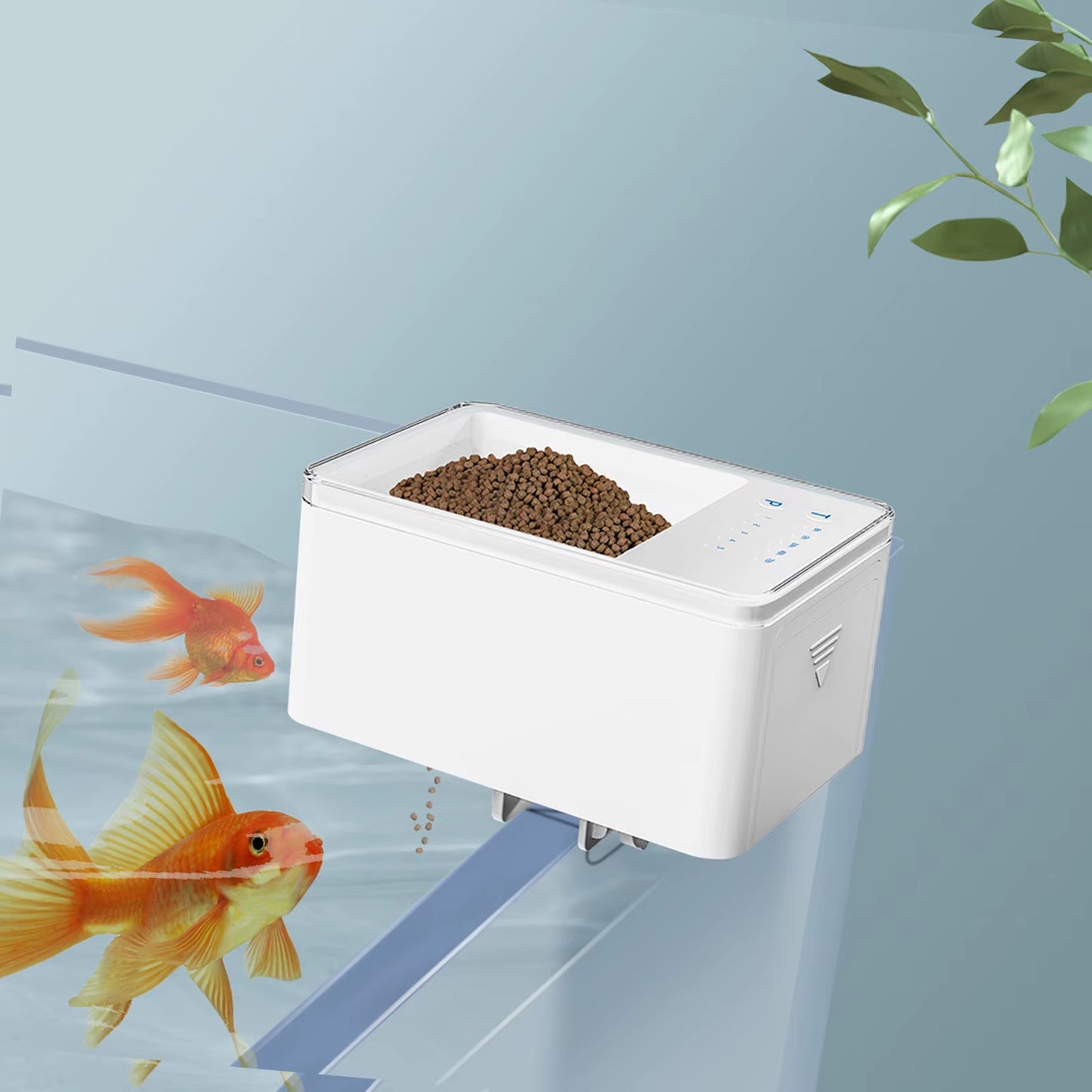 Automatic Fish Feeder Smart Digital Fish Food Dispenser Timer Fish Feeder 70Ml Battery Operated Auto Feeding for Fish Tanks