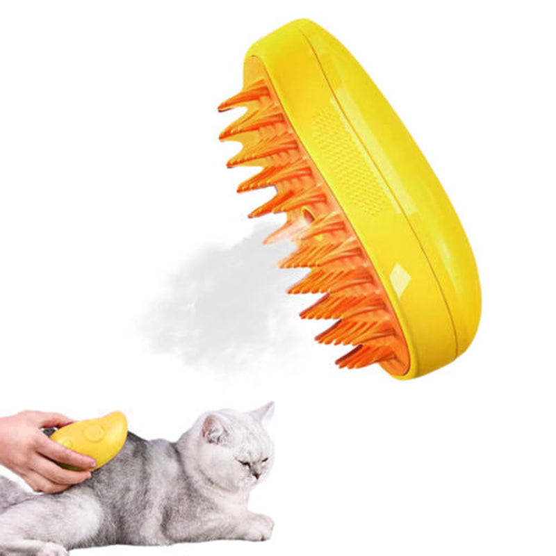Rechargeable Shedding Hair Spray Hot Steam Easy Pet Grooming Brush for Cat, Dog