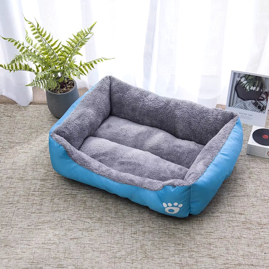 Color Square Winter Soft Warm House for Dog Bed for Dog Mat Waterproof Cat Bed Pet Bed for Large Medium Small Dog House