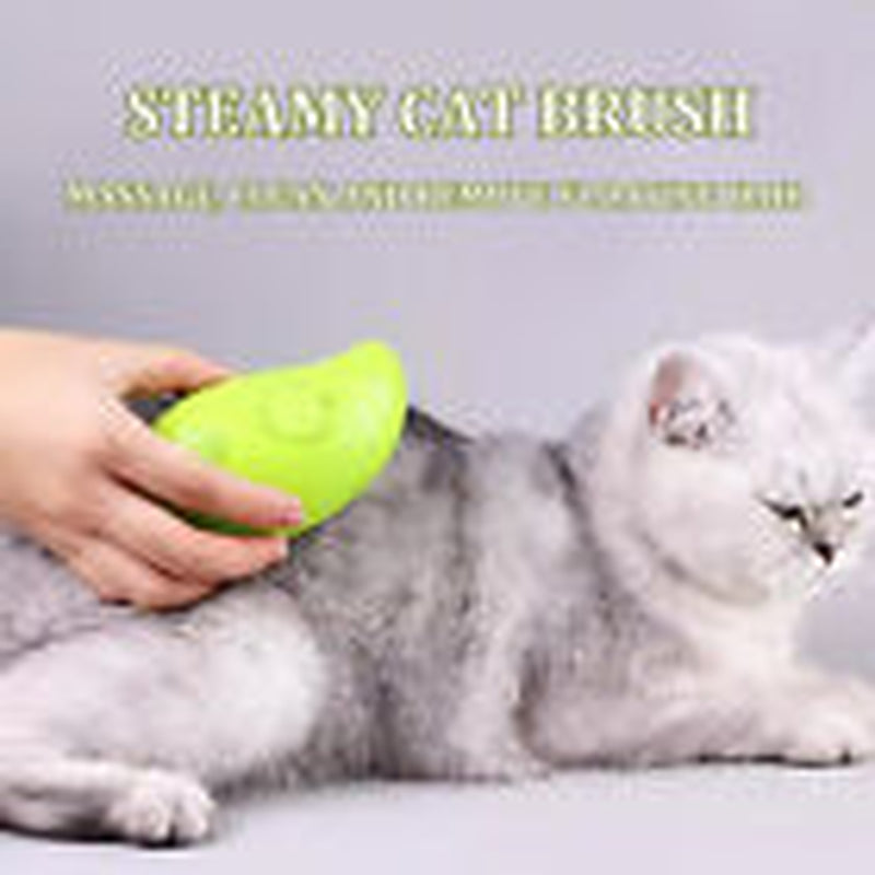 Rechargeable Shedding Hair Spray Hot Steam Easy Pet Grooming Brush for Cat, Dog