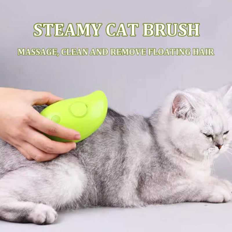 Rechargeable Shedding Hair Spray Hot Steam Easy Pet Grooming Brush for Cat, Dog