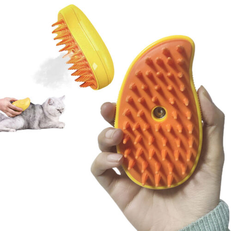 Rechargeable Shedding Hair Spray Hot Steam Easy Pet Grooming Brush for Cat, Dog