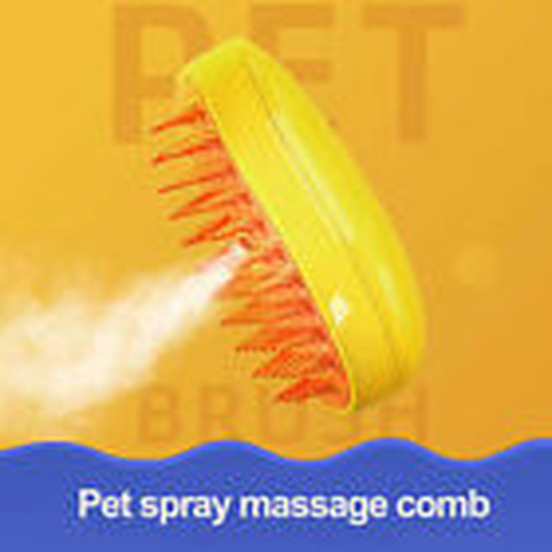 Rechargeable Shedding Hair Spray Hot Steam Easy Pet Grooming Brush for Cat, Dog