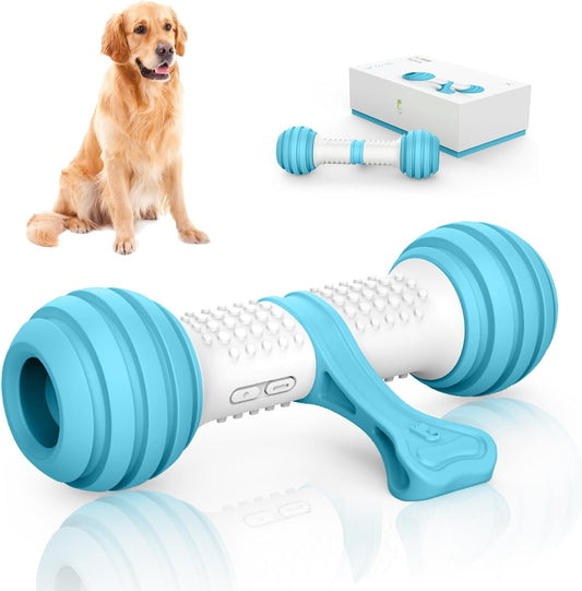 Interactive Dog Toys, Automatic Toys for Dogs to Keep Them Busy, Electronic Dog Bones with Safe & Durable Material, Equipped with Rechargeable USB (Blue)