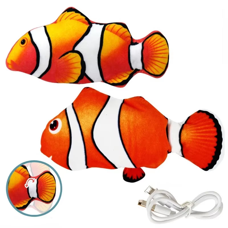 Cat Toy Flopping Fish, Electric Moving Fish Toy Realistic Simulation Wagging Fish Pet Toy Wiggle Fish Motion Activated Kitty Toy